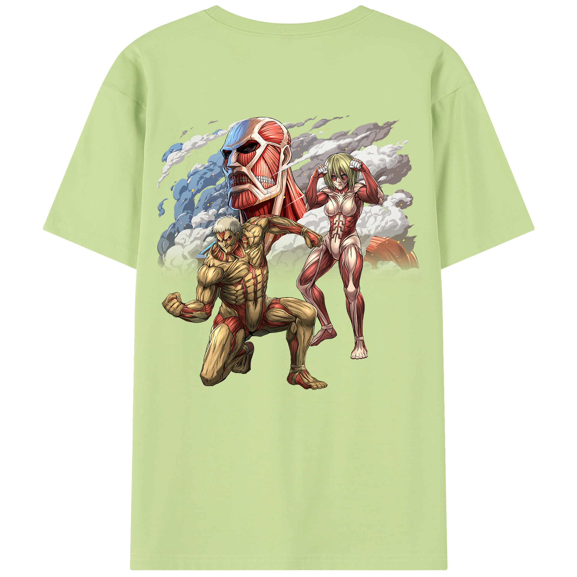 （画像用） 進撃の巨人 Attack on Titan 綿100％半袖Tシャツ（背面プリント）